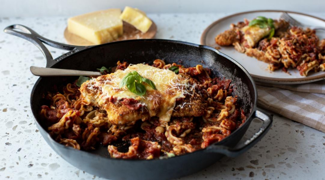 Lodge One-Pan Chicken Parmesan Pasta