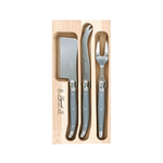 Andre Verdier Laguiole Debutant Cheese Fork Set of 3 Mouse Grey