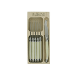 Andre Verdier Laguiole Debutant Cheese Knife Set 6 Piece Ivory