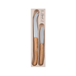 Andre Verdier Laguiole Debutant Cheese Knife & Spreader Set Olive Wood
