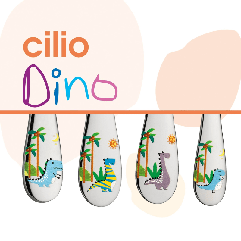 Cilio Children's Dino Cutlery Set 4-Piece