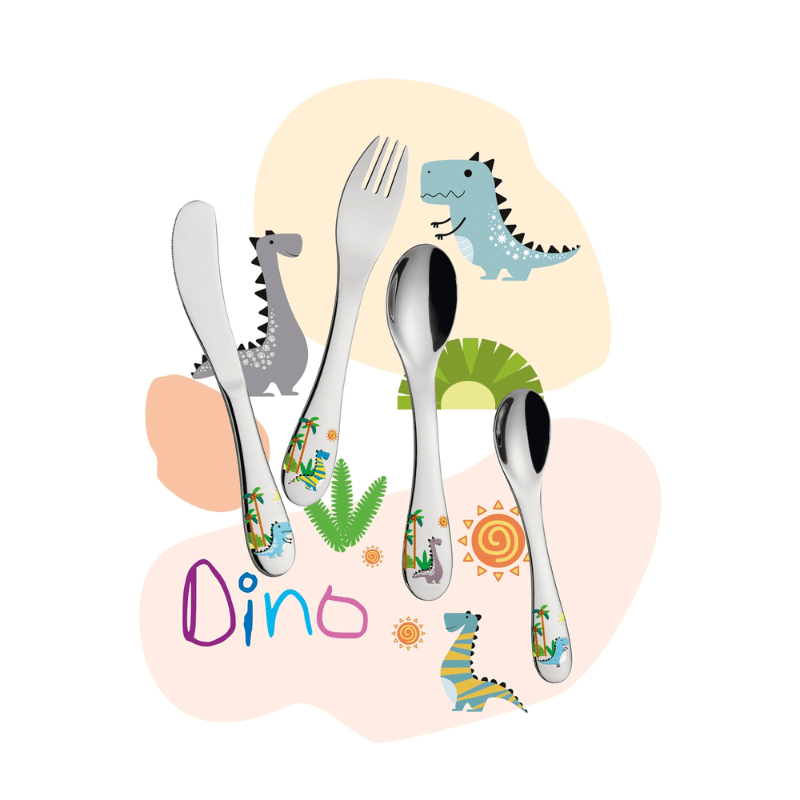 Cilio Children's Dino Cutlery Set 4-Piece