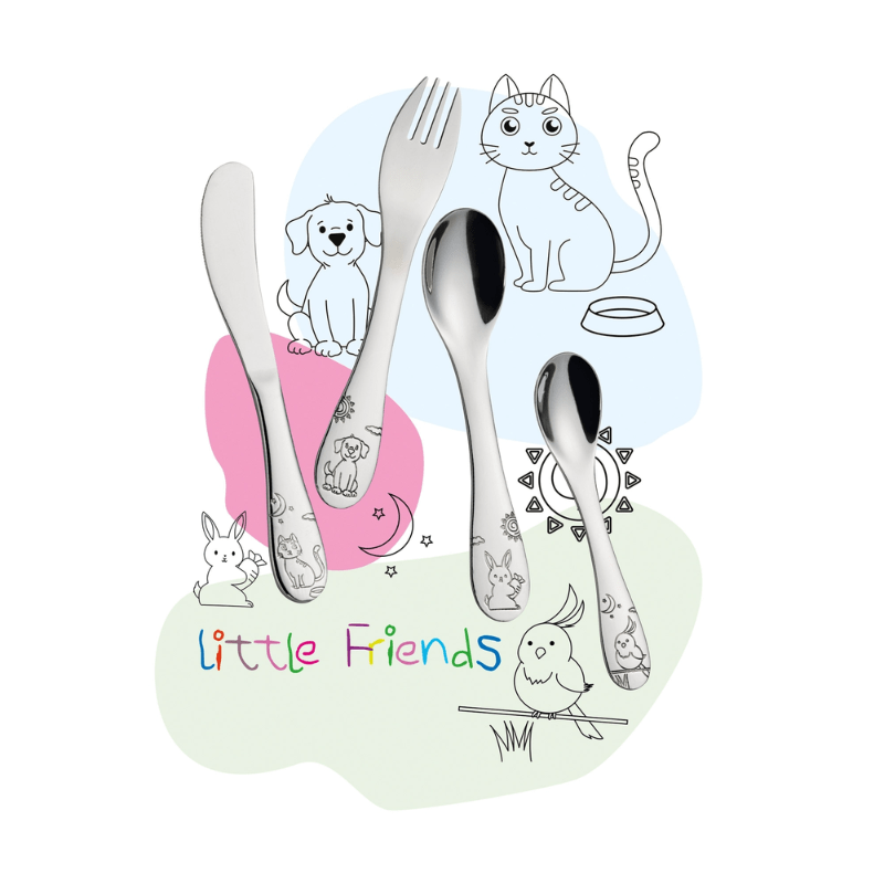 Cilio Children's Litte Friends Cutlery Set 4-Piece