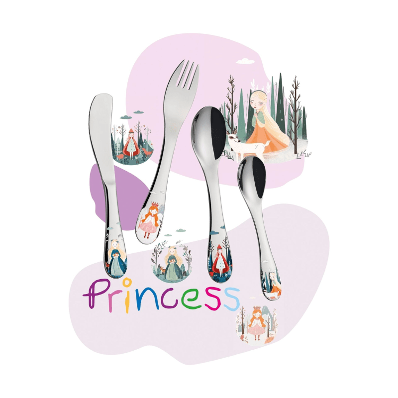 Cilio Children's Princess Cutlery Set 4-Piece