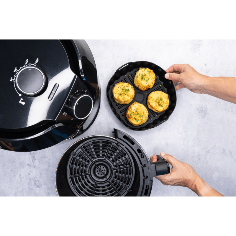 Cuisena Air Fryer Silicone Square Basket Black 21cm The Homestore Auckland