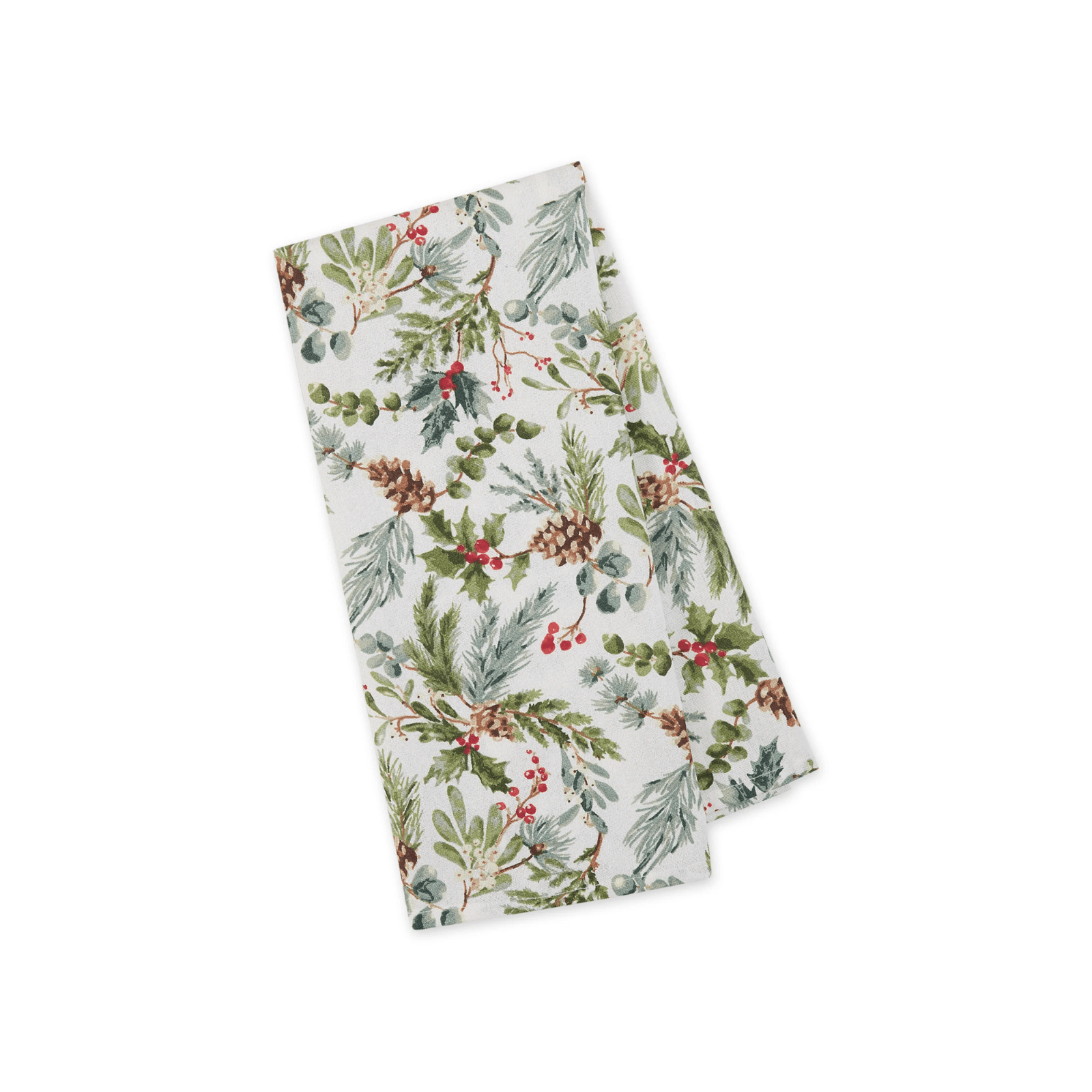 Design Imports Holiday Sprigs Printed Dishtowel
