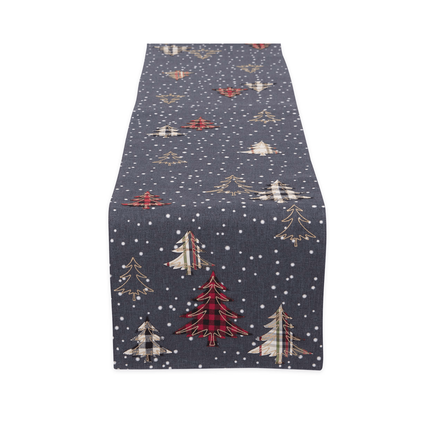 Design Imports Snow Trees Embellished Table Runner