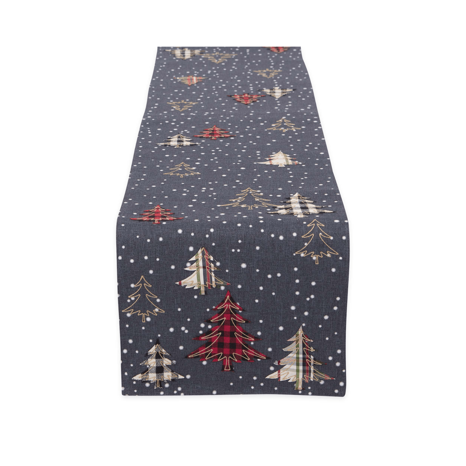 Design Imports Snow Trees Embellished Table Runner