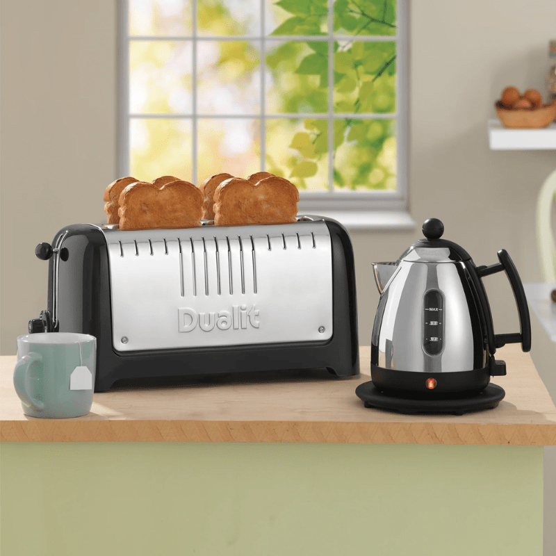 Dualit Lite Long Slot Toaster 4 Slice Black