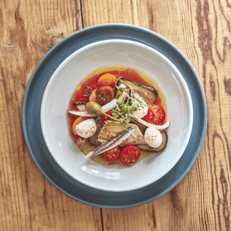 Emile Henry Deep Plate 20cm Blue Flame