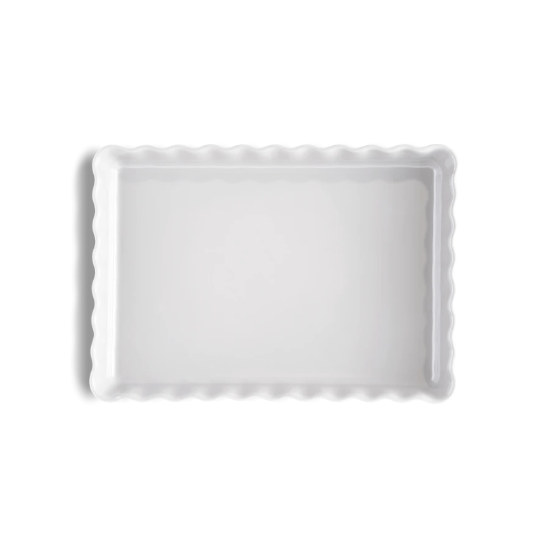 Emile Henry Deep Rectangular Tart Dish 34cm Flour