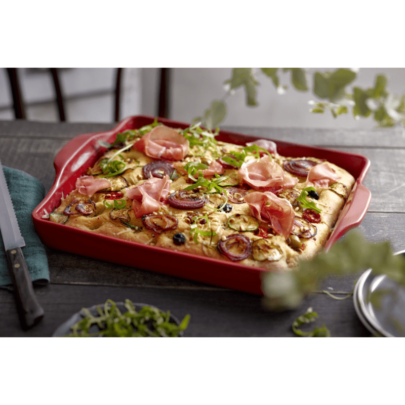 Emile Henry Focaccia Bread Baker Burgundy