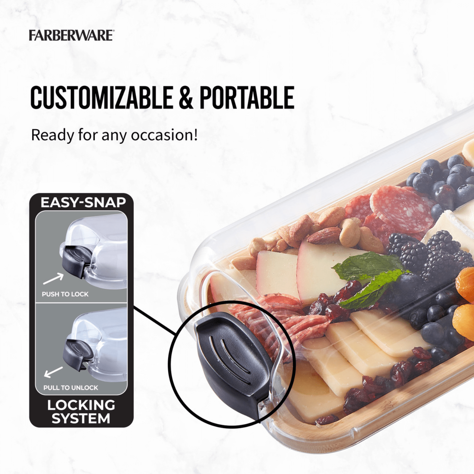 Farberware Build-a-Board Bamboo Platter 56cm x 17.5cm