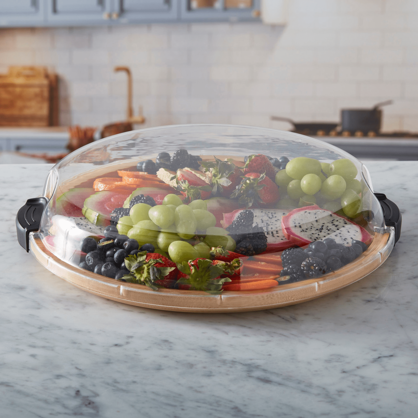 Farberware Build-a-Board Bamboo Round Snack Serving Board 35.5cm