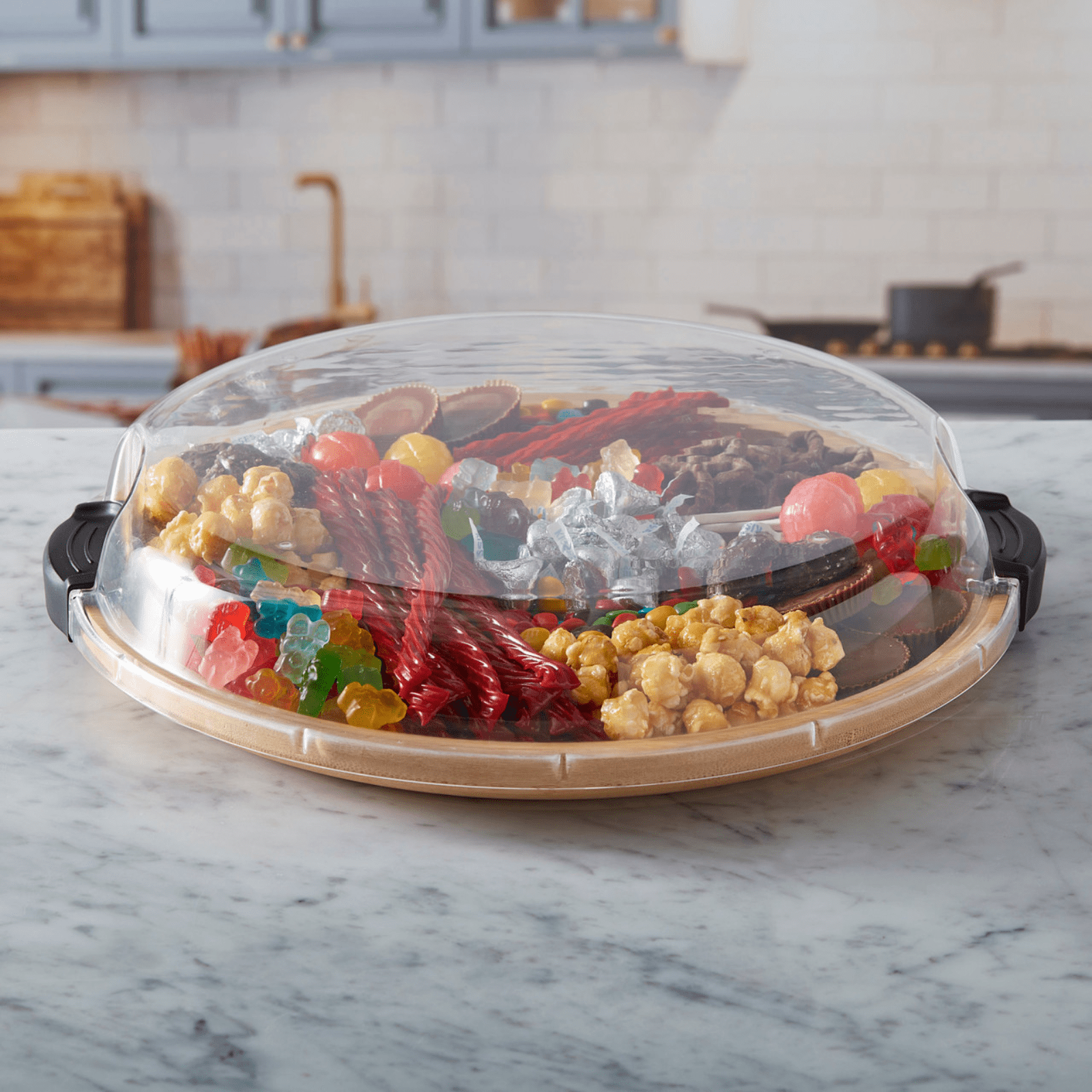 Farberware Build-a-Board Bamboo Round Snack Serving Board 35.5cm