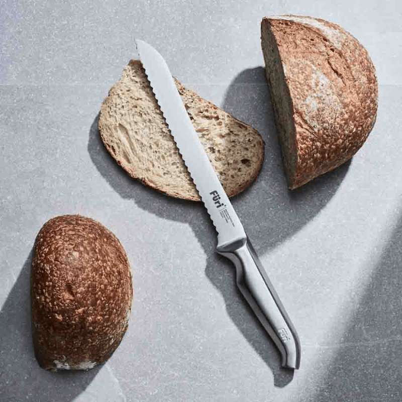 Furi Pro Double Serrated Bread Knife & Bread Cutting Board Set 2-Piece
