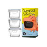 Glasslock Baby Food Square Container 3-Piece Set