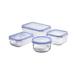 Glasslock Classic Tempered Glass Container 4-Piece Set