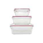 Glasslock Oven Safe Glass Rectangle Container 3-Piece Set