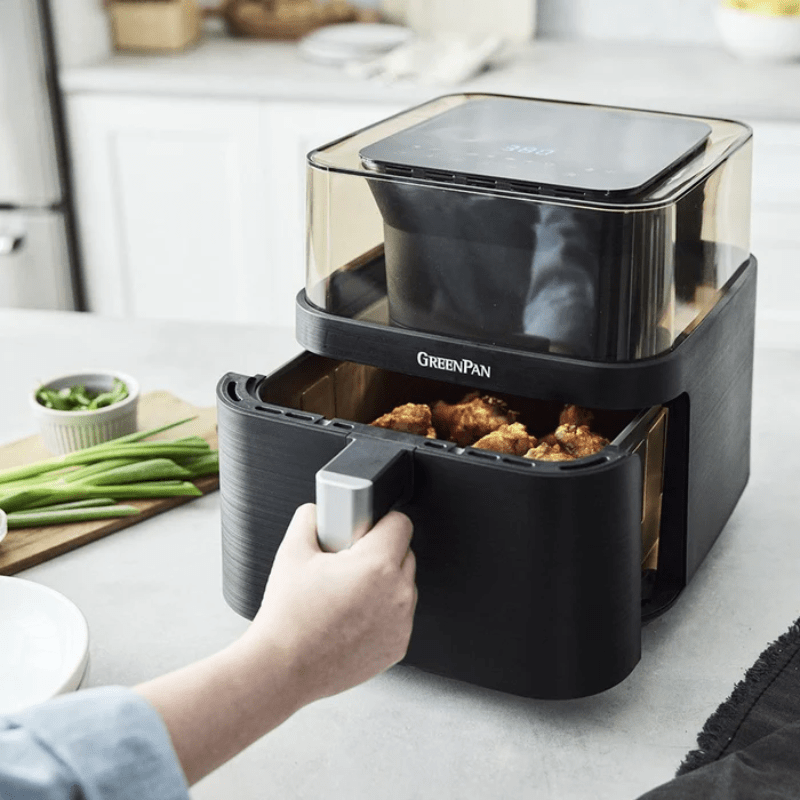 GreenPan Bistro Air Fryer with See-Thru Lid 6.6L Basket
