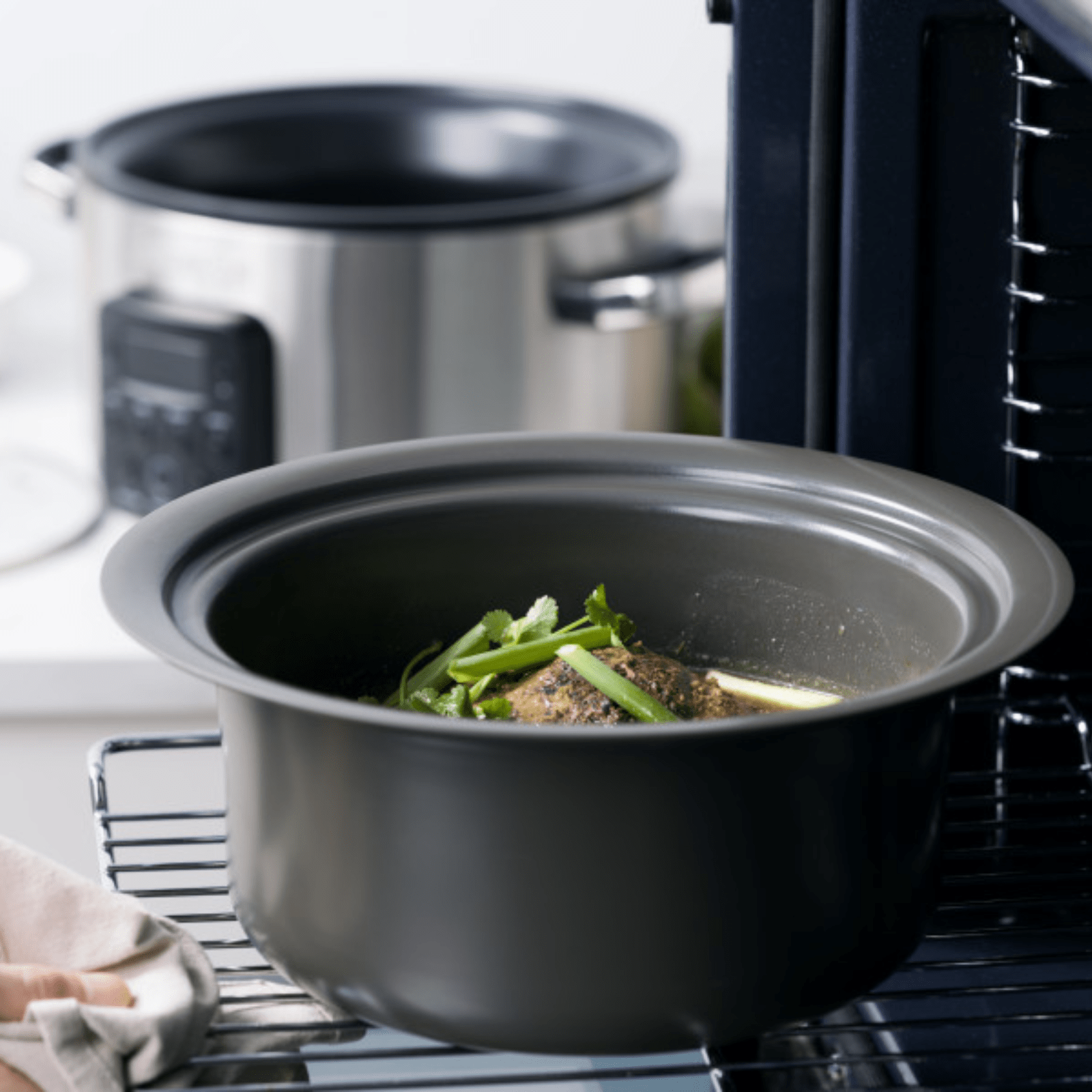 GreenPan Bistro Slow Cooker 3.7L Stainless Steel