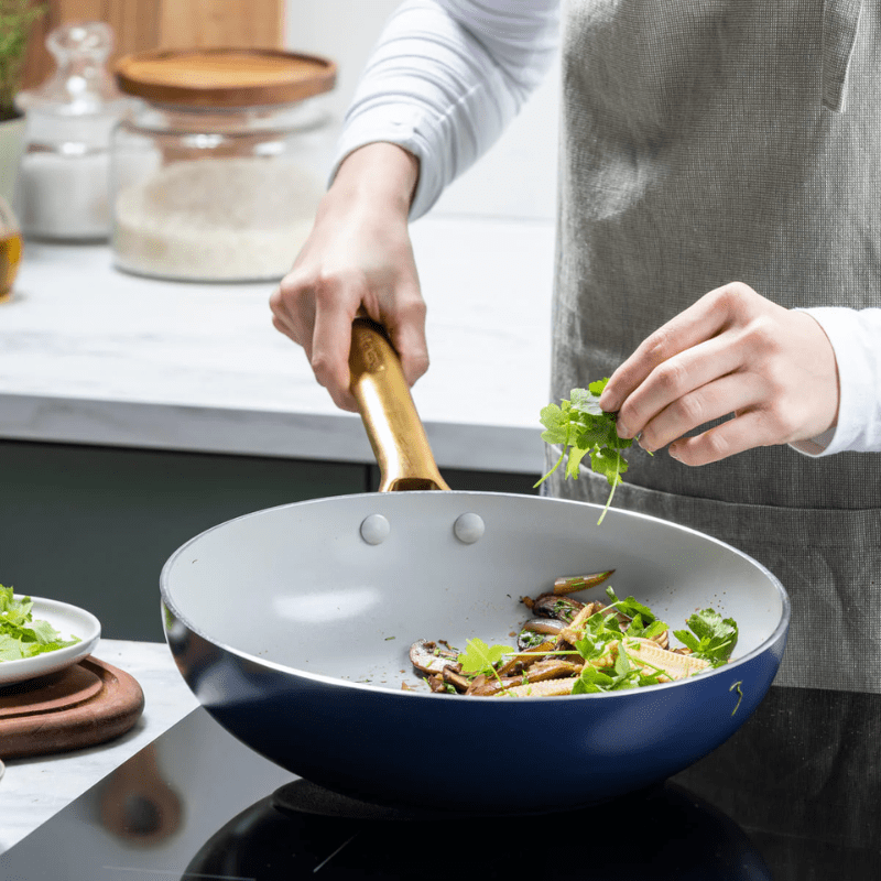 GreenPan Padova Open Wok 28cm Navy Blue