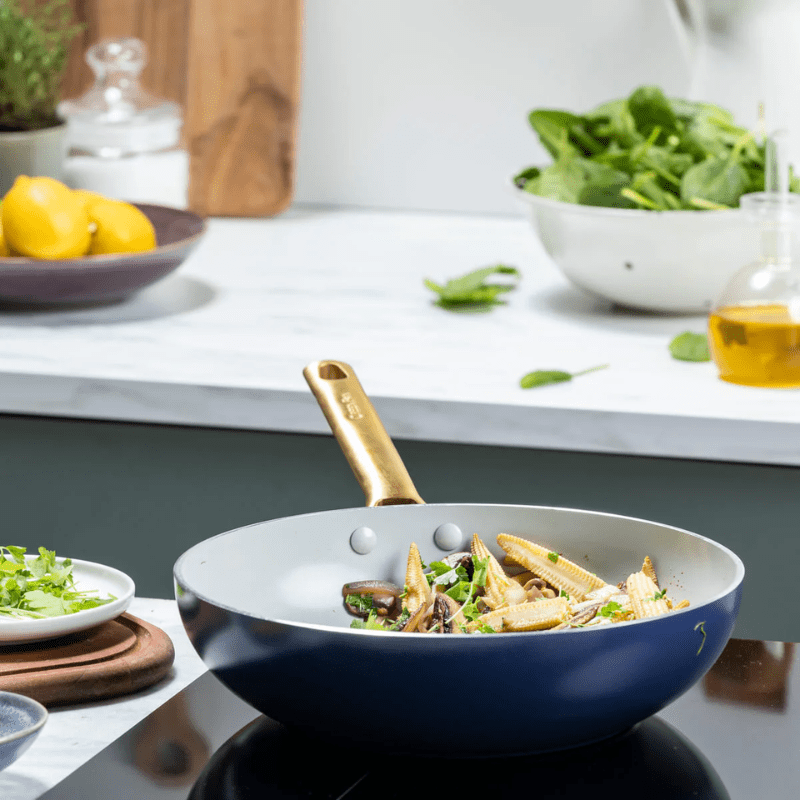 GreenPan Padova Open Wok 28cm Navy Blue