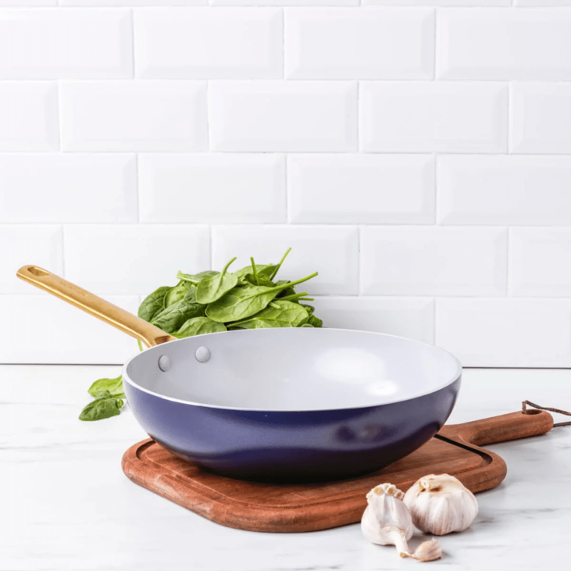 GreenPan Padova Open Wok 28cm Navy Blue