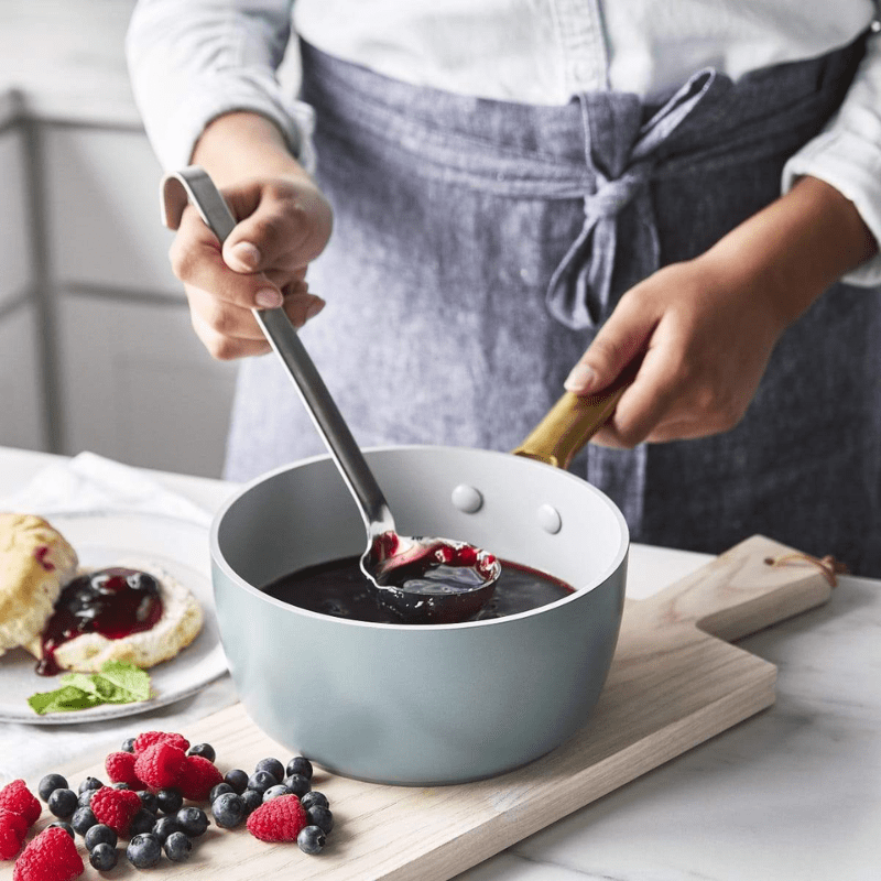 GreenPan Padova Saucepan 18cm Smokey Sky Blue