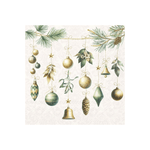 IHR Cocktail Christmas Decorations Cream Napkins Pack of 20