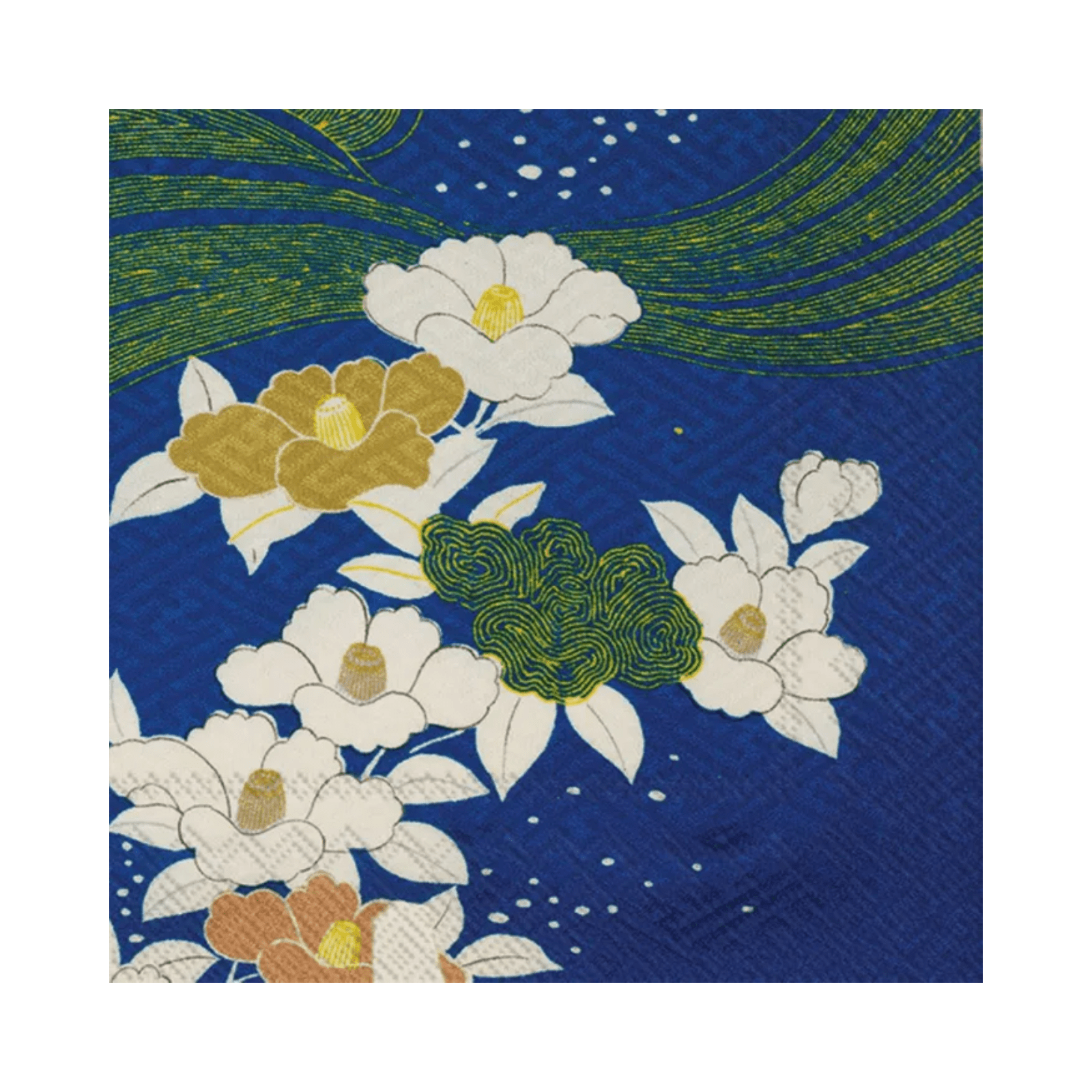 IHR Luncheon Floral Waves Blue V&A Napkins Pack of 20