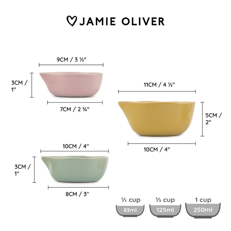 Jamie Oliver Big Love Pinch-Me Pots Set of 3
