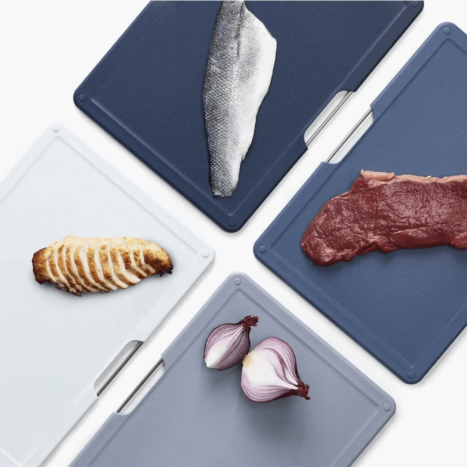 Joseph Joseph Folio Chopping Board Set 4-Piece Large Graphite Grey