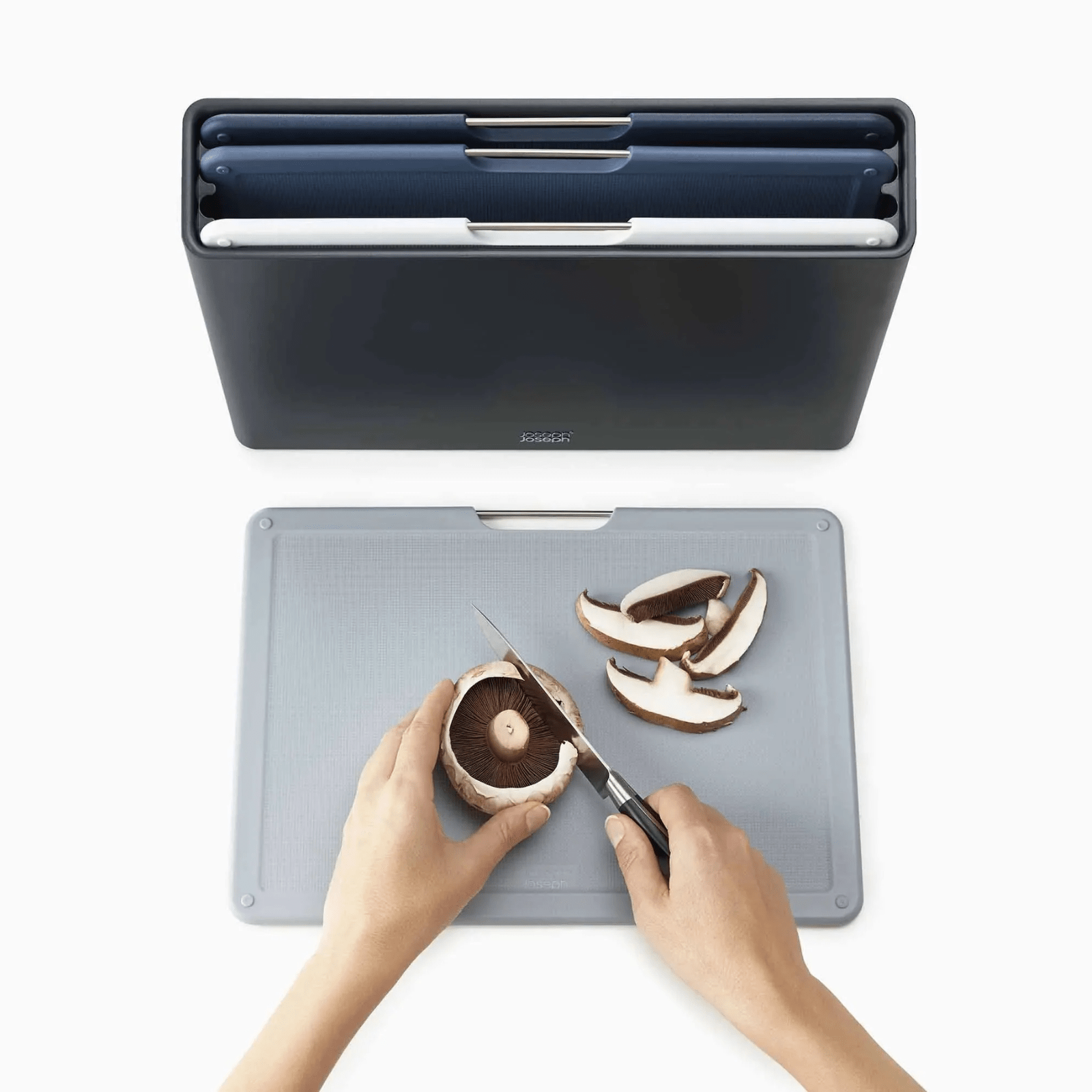 Joseph Joseph Folio Chopping Board Set 4-Piece Large Graphite Grey