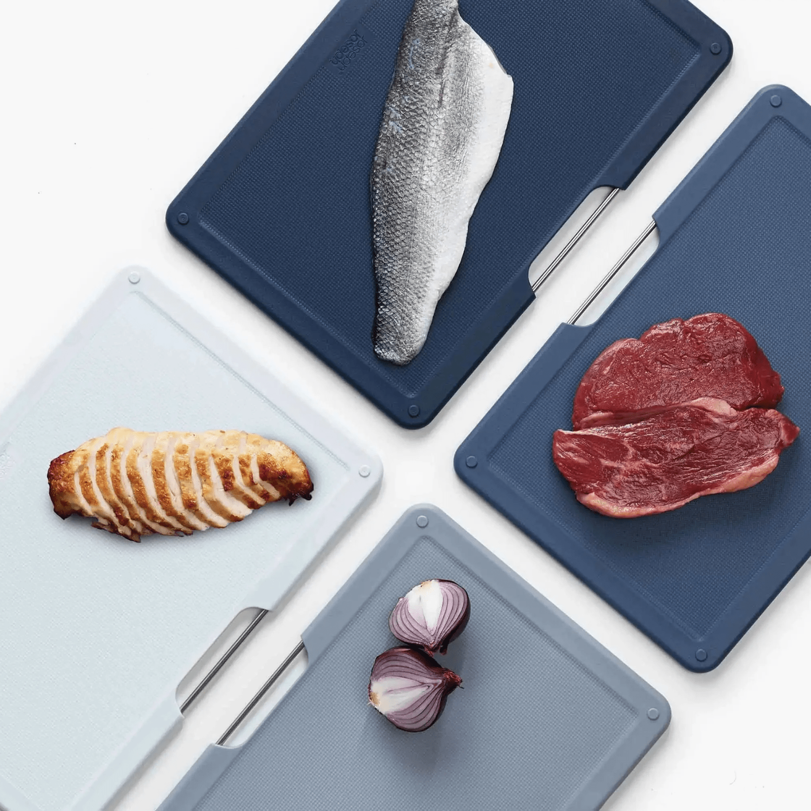 Joseph Joseph Folio Chopping Board Set 4-Piece Regular Graphite Grey