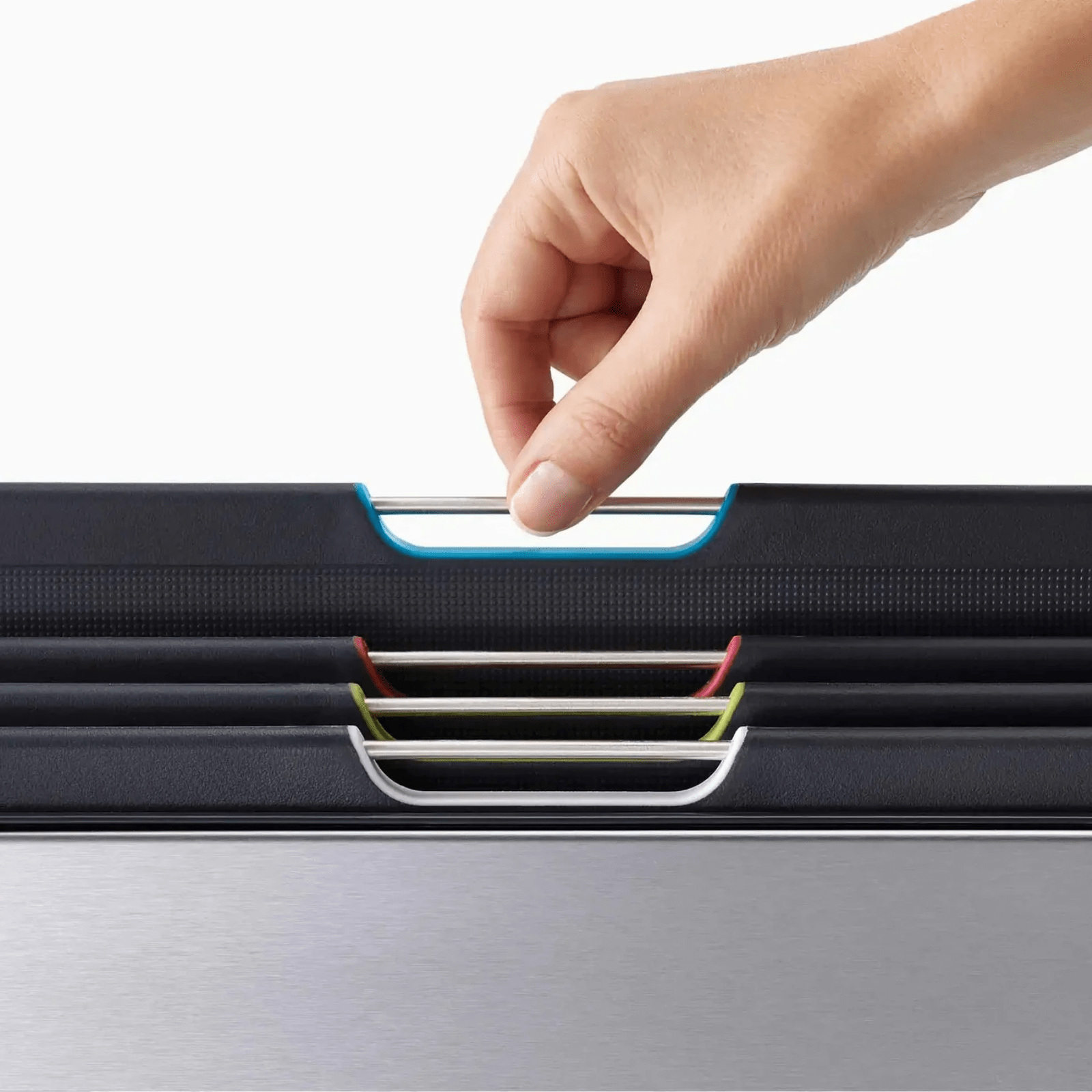 Joseph Joseph Folio Steel Chopping Board Set 4-Piece Large Stainless Steel