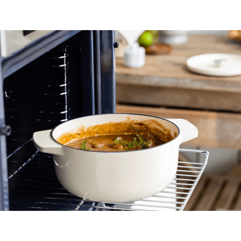 KitchenAid Round Casserole 26cm Almond Cream