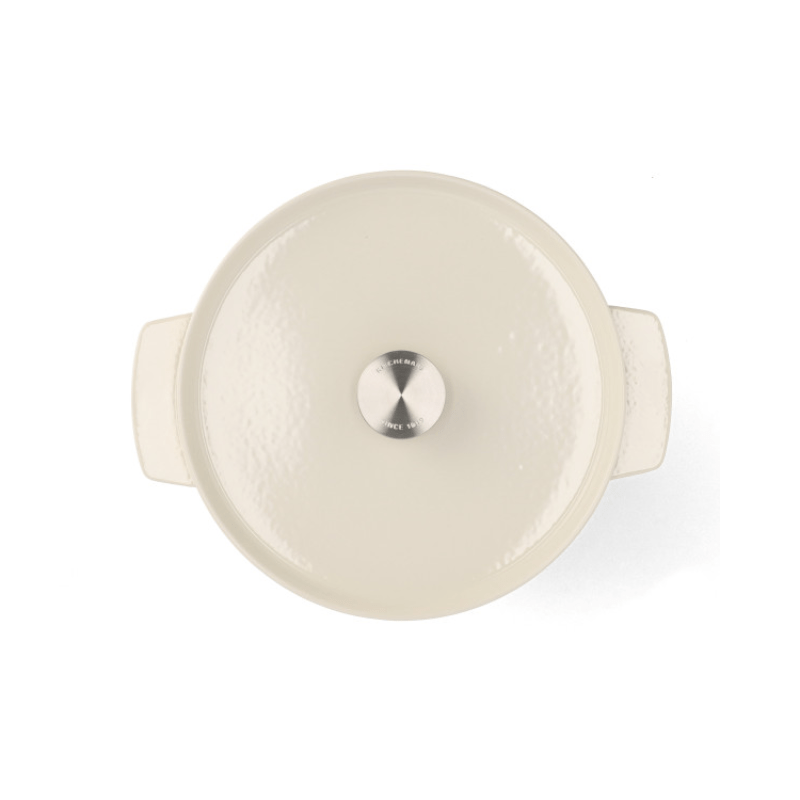 KitchenAid Round Casserole 26cm Almond Cream