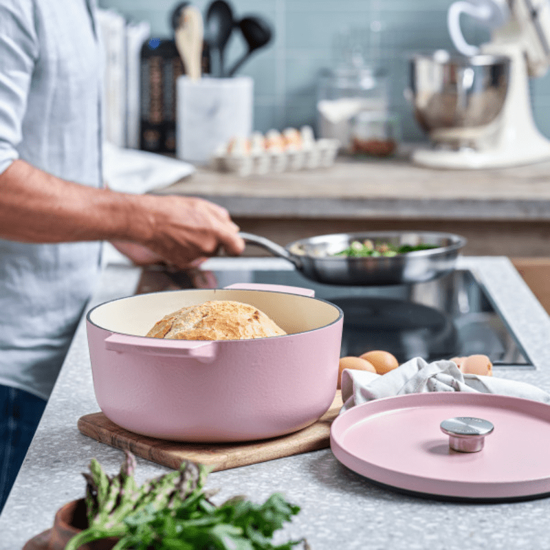 KitchenAid Round Casserole 26cm Dried Rose