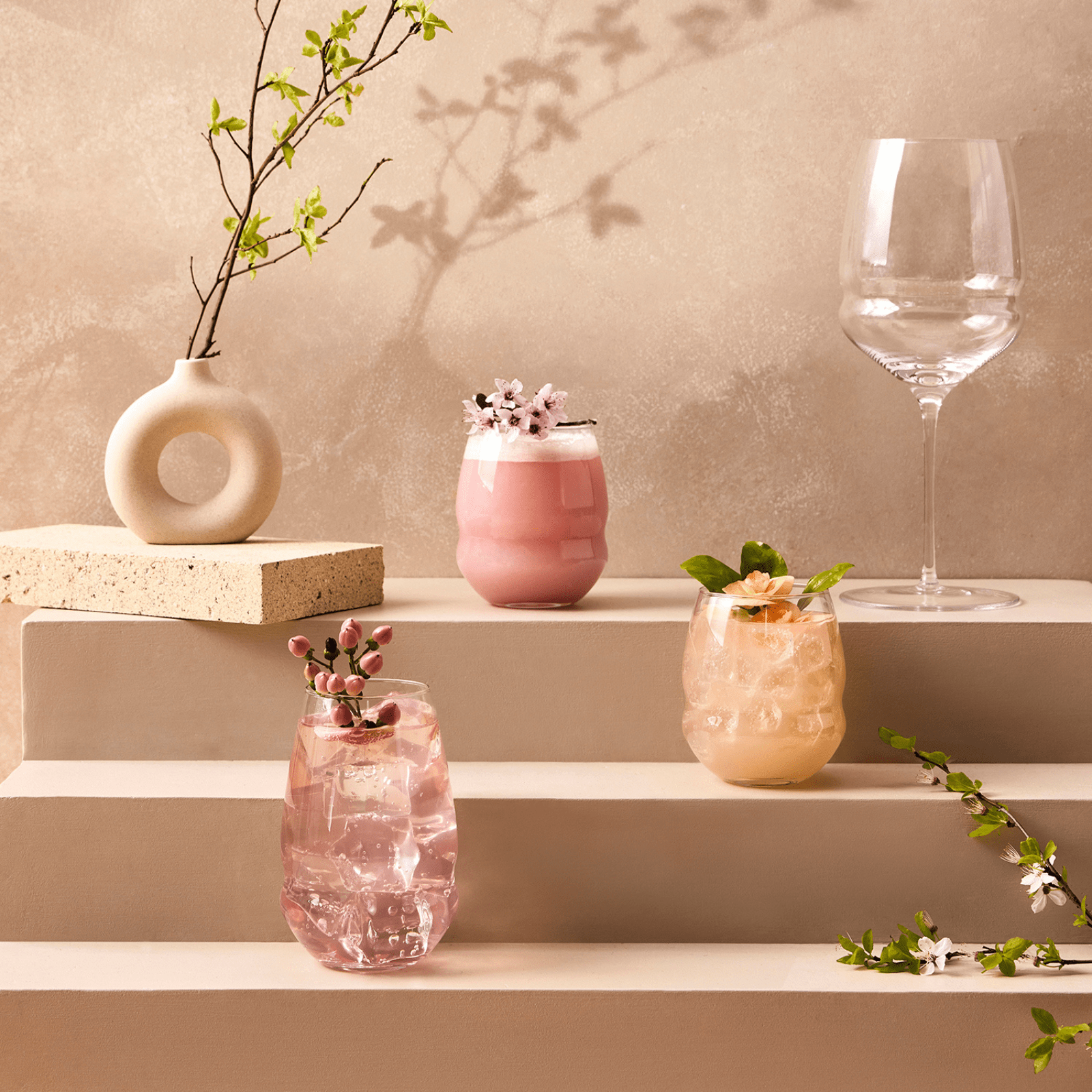 Krosno Inel Double Old Fashion Glass 400ml Set of 6