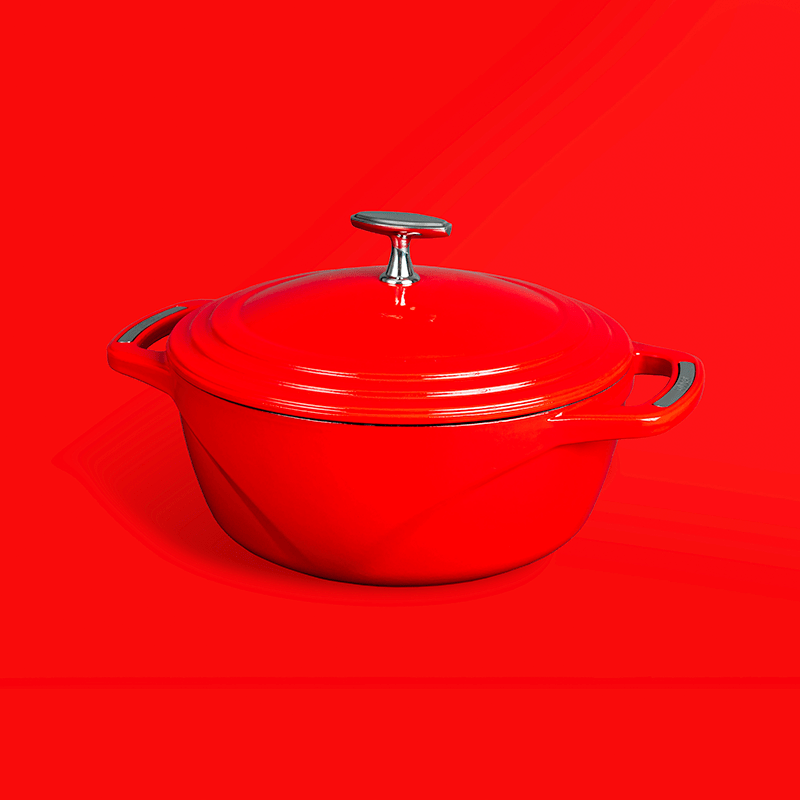 Lodge USA Enamel Dutch Oven 28.5cm Cherry On Top The Homestore Auckland