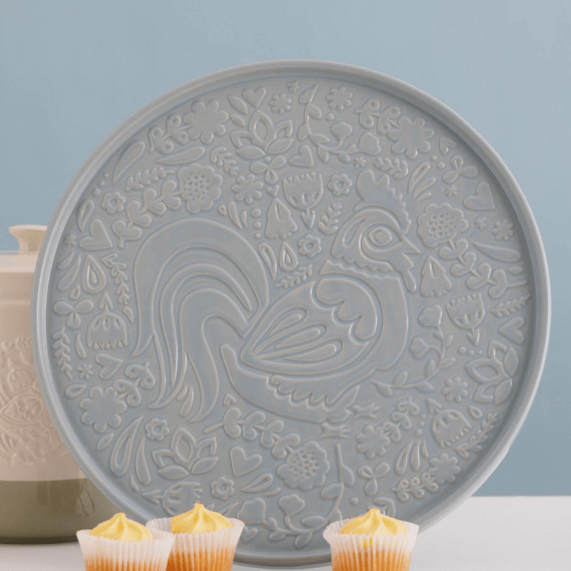 Mason Cash Home To Roost Round Platter 30cm Blue