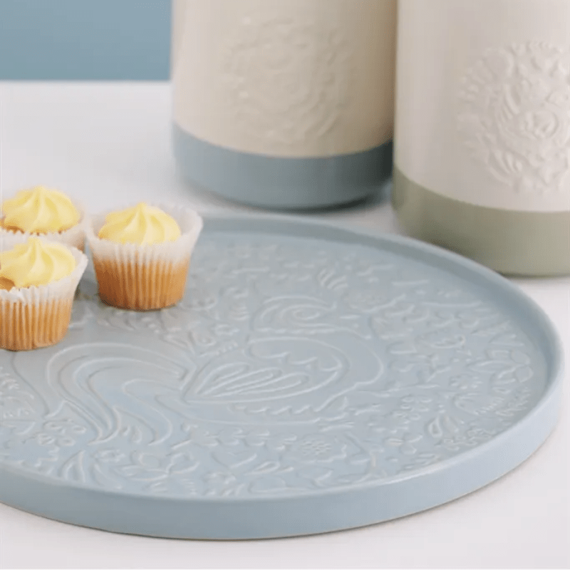 Mason Cash Home To Roost Round Platter 30cm Blue