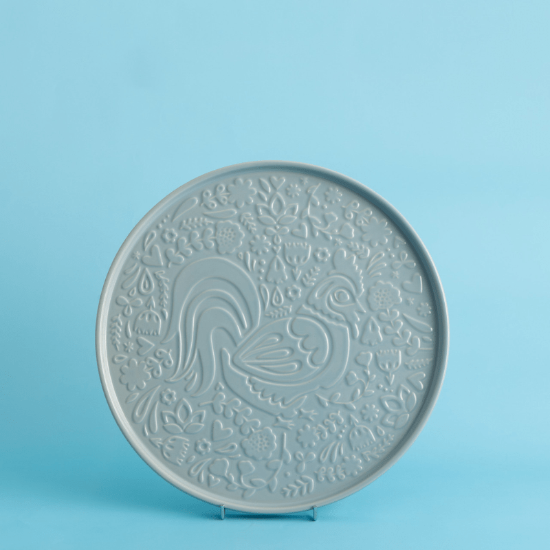 Mason Cash Home To Roost Round Platter 30cm Blue