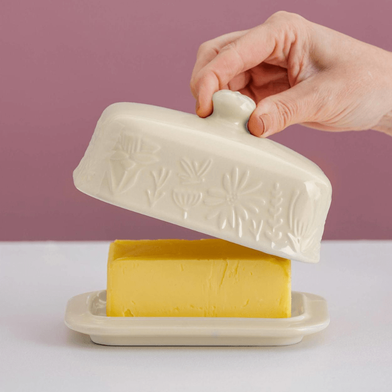 Mason Cash In The Meadow Butter Dish Florals Cream