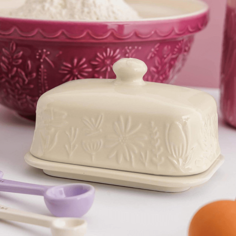 Mason Cash In The Meadow Butter Dish Florals Cream