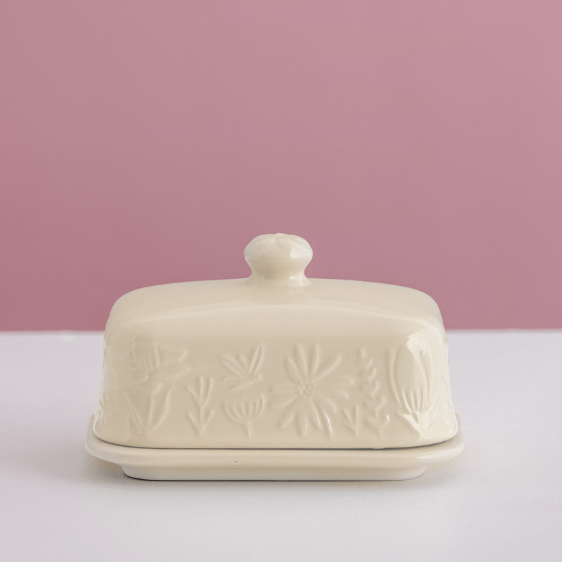 Mason Cash In The Meadow Butter Dish Florals Cream