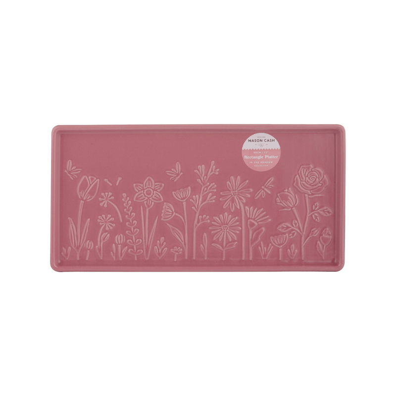 Mason Cash In The Meadow Rectangle Platter 30cm Florals Pink