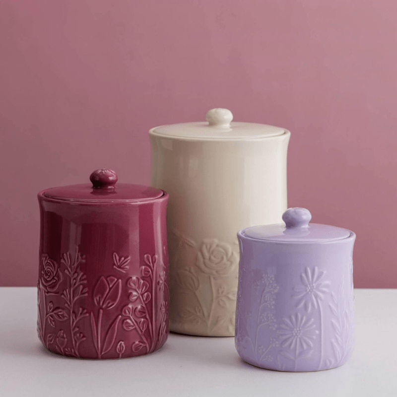 Mason Cash In The Meadow Storage Jar 1.85L Florals Purple