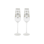 Maxwell & Williams White Christmas Prosecco Glass 240ml Set of 2 Silver